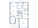Open floor plan with three bedrooms, two bathrooms, a great room, and a two-car garage at 2184 Hyatt Dr, Port Charlotte, FL 33948