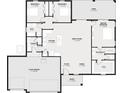 Open floor plan featuring 3 bedrooms, 2 baths, and a lanai at 49 Mark Twain Ln, Rotonda West, FL 33947