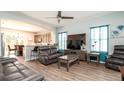 Comfortable living room with a large tv for relaxing and watching movies or tv shows at 5320 Aqua Breeze Dr, Bradenton, FL 34208