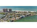 Beautiful aerial view of the coastal community with direct access to the beach at 318 182Nd E Ave, Redington Shores, FL 33708