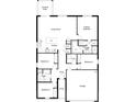 Functional floor plan featuring an open kitchen, great room, primary suite, and covered patio at 6609 Tortoise Trl, Parrish, FL 34219