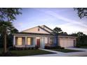 Beautiful single story home featuring stone accents, shutters, a two car garage and a landscaped yard at 2994 Alesio Ave, North Port, FL 34286