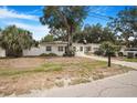 This lovely single-story home features a well-maintained lawn and a beautiful mature shade tree in the front yard at 3307 W Ballast Point Blvd, Tampa, FL 33611