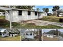 Exterior view of a white cottage home displaying simple design and landscaping at 6017 Countryman Ln, New Port Richey, FL 34652