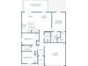 Floor plan featuring 3 bedrooms, 2 bathrooms, 2-car garage, and open living space at 2258 Sulstone Dr, Punta Gorda, FL 33983