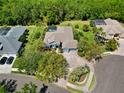 Expansive aerial view showcasing the home's pool, landscaping, and neighborhood at 13136 Peregrin Cir, Bradenton, FL 34212