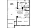 Second-floor floor plan features primary bedroom, loft, and three additional bedrooms at 37531 Williamette Way, Zephyrhills, FL 33540