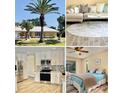 Real estate listing featuring a bright living room, kitchen, and bedroom at 201 Chardin Dr, Nokomis, FL 34275