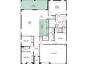 Detailed floor plan showcasing layout of bedrooms, bathrooms, kitchen, and living areas at 25126 Calusa Dr, Punta Gorda, FL 33955