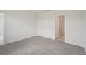 Clean bedroom with neutral carpet and an open doorway to another room at 14106 Crutchfield Ct, Parrish, FL 34219