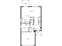 Detailed floor plan of the home's first floor featuring a spacious great room, kitchen, and garage at 37414 Alleghany Ln, Zephyrhills, FL 33540