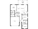 Open-concept floor plan featuring primary bedroom, kitchen, great room, secondary bedrooms and extended patio at 6328 Scarlet Amethyst St, Land O Lakes, FL 34638