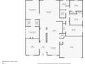 Detailed floor plan showcasing the layout of a home including the office, kitchen, and bedrooms at 9246 Dayflower Dr, Tampa, FL 33647