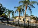 Charming single-story home with palm trees, a black fence, and a well-maintained lawn at 3680 Whiting Se Dr, St Petersburg, FL 33705