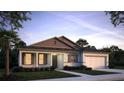 Single story home with an attached garage and neatly landscaped front yard at 11456 Libby Rd, Spring Hill, FL 34609