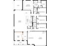 Detailed floorplan showcasing layout with bedrooms, bathrooms, kitchen and great room at 11456 Libby Rd, Spring Hill, FL 34609