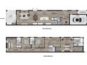 Detailed first and second floor plan showcasing the layout and dimensions of the home at 1409 S Moody Ave # 1, Tampa, FL 33629