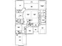 Detailed floor plan showcasing the layout of the home, including multiple bedrooms and living spaces at 5008 Sea Branch Ave, Apollo Beach, FL 33572