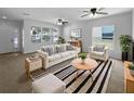 Bright living room with neutral walls, stylish furniture, and large windows for natural light at 16006 Stags Leap Dr, Lutz, FL 33559