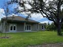 House exterior showcasing a large covered patio at 3481 Nashville Rd, North Port, FL 34288