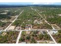 Aerial view of the property, highlighting its location among tall trees and close access to roads at 14183 English Sparrow Rd, Weeki Wachee, FL 34614