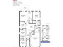 Detailed floor plan of a four-bedroom home with open-concept living and attached two-car garage at 4505 Sutherland St # Lot 8, Spring Hill, FL 34609