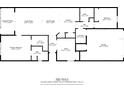 Detailed floorplan featuring three bedrooms, including primary bedroom and ensuite bathroom at 17663 Turning Leaf Cir, Land O Lakes, FL 34638