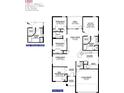 Detailed floor plan showcasing four bedrooms, two baths, and a two-car garage layout at 4869 Sutherland St # Lot 55, Spring Hill, FL 34609