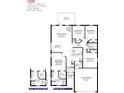 Detailed floor plan showcasing four bedrooms, two baths, a Gathering room, and a two-car garage at 4853 Sutherland St # Lot 57, Spring Hill, FL 34609
