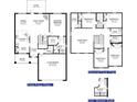 Detailed floor plan showcasing the layout of the home's first and second floors with bedroom and living spaces at 4848 Sutherland St # Lot 60, Spring Hill, FL 34609