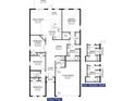 Detailed floor plan showcasing the layout of the home, including bedrooms, kitchen, and living spaces at 13243 Gulf Bay Ln, Spring Hill, FL 34609