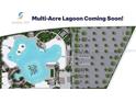 An aerial view rendering of the Sandal Key multi-acre lagoon amenity at 10411 Tucker Rd, Weeki Wachee, FL 34613