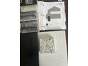 Design scheme featuring stone, cabinet, countertop, and paint color samples for a cohesive interior at 5469 Ocean Breeze Dr, Spring Hill, FL 34609