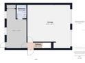 Floor plan of floor 0 showing garage, bathroom, and hallway measurements at 1793 N Fort Harrison Ave, Clearwater, FL 33755