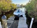 Private boat dock with easy access to waterway, perfect for boating enthusiasts and waterfront living at 468 Ceil Dr, Nokomis, FL 34275