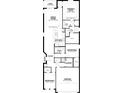 Detailed floor plan showcasing a spacious layout with three bedrooms, two bathrooms, and an open-concept living area at 16848 Fiesta Dr, Port Charlotte, FL 33953