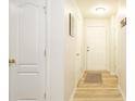 Hallway with white doors and tan walls at 10821 Great Carlisle Ct, Riverview, FL 33578