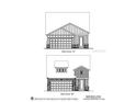 Elevations A and B show the exterior design of a 3 bedroom Shoreline model home at 7963 Chandler Lake Ct, Hudson, FL 34667