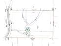 A detailed property plot map outlining the home, driveway, and acreage at 233 Snyder Dr, Venice, FL 34292