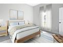 Cozy bedroom with a comfortable bed, neutral decor, and bright natural light from the large window at 14112 Monserrate Ln, Port Charlotte, FL 33981