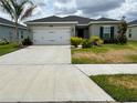 Charming single-story home featuring a two-car garage, well-maintained lawn, and fresh landscaping at 17130 11Th Ter E, Bradenton, FL 34212