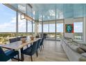 Luxury condo with dining area, city views, and unique ceiling at 5120 Marina Way # 16005, Tampa, FL 33611