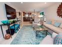 Open living room with comfortable seating and modern decor at 29130 Bay Hollow Dr # 3309, Wesley Chapel, FL 33543