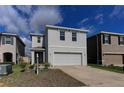 Charming two-story home featuring a two-car garage and neutral stucco exterior at 2855 Maiden Grass Isle, Wesley Chapel, FL 33543