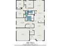 1740 sq ft floor plan, 3 bedrooms, 2 baths, Gathering room, and garage at 11440 Misty Isle Ln, Riverview, FL 33579