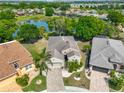 Single-Gathering home situated on a tree-lined street near a lake at 804 Regal Manor Way, Sun City Center, FL 33573