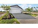 Charming single-Gathering home featuring a well-manicured lawn, paver driveway and a two-car garage at 4717 Blue Star Ct, North Port, FL 34289