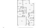 One-story home floor plan with 3 bedrooms, 2 baths, and a 2 car garage at 9538 Highland Ridge Dr, Hudson, FL 34667