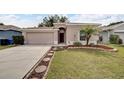 Well-maintained house with a walkway, landscaping, and a two-car garage at 803 Parsons Pointe St, Seffner, FL 33584