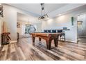 Game room features a pool table and wet bar at 11116 Hoffner Edge Dr, Riverview, FL 33579